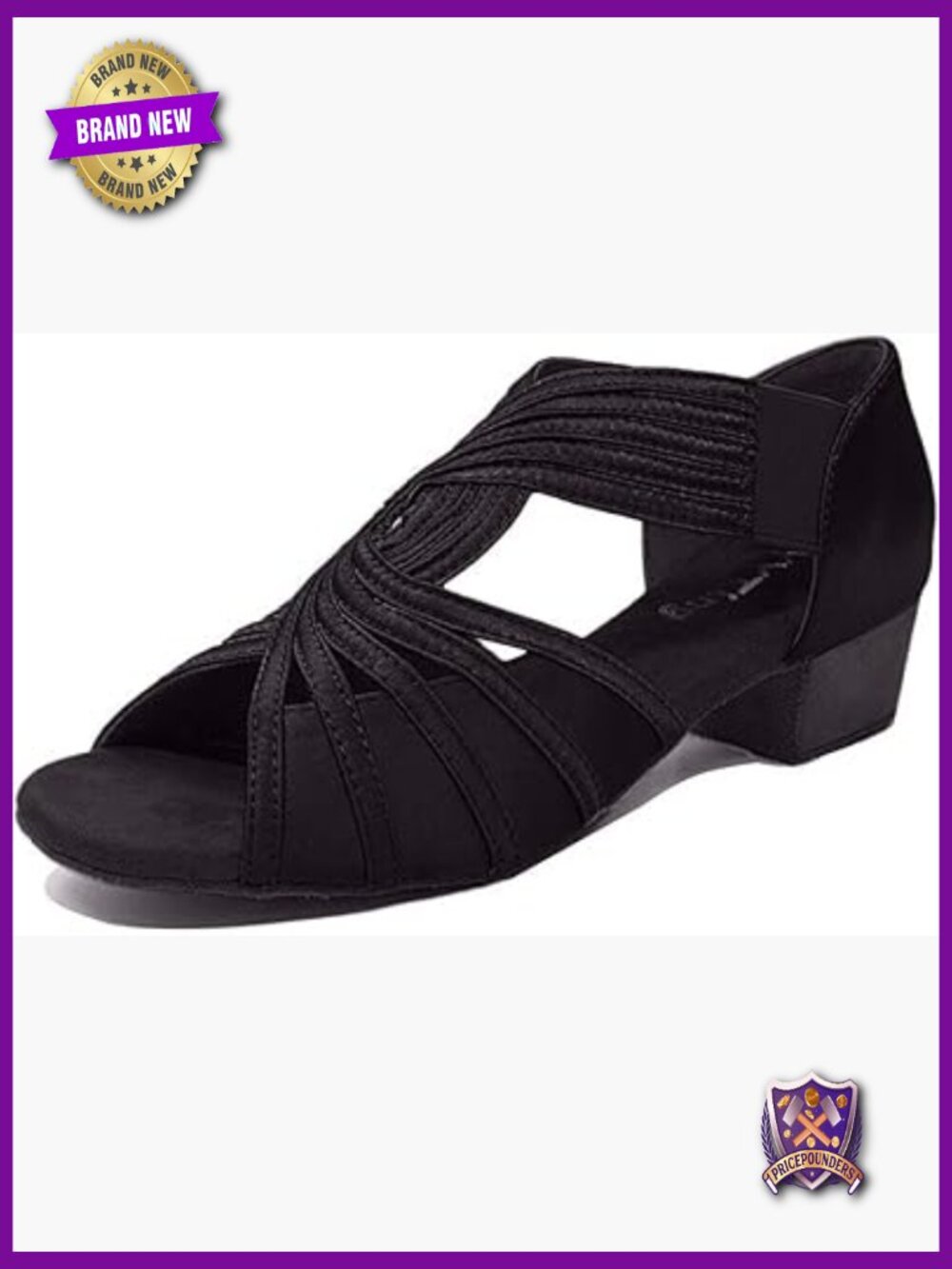 Women Ballroom Dance Shoes Salsa Practice Beginner Low Heel 1.5in
